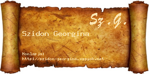 Szidon Georgina névjegykártya