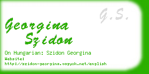 georgina szidon business card